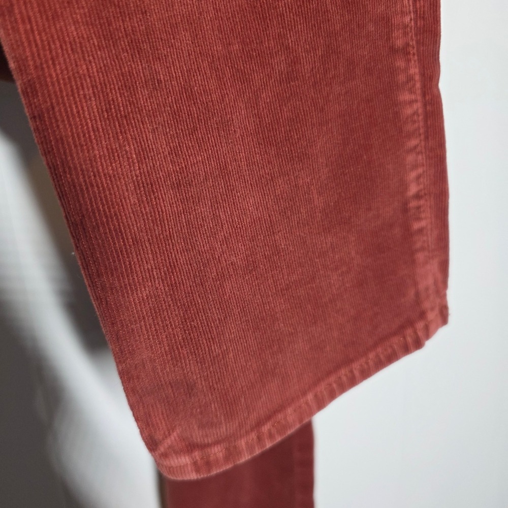 AG Adriano Goldschmied The Stevie Slim Straight Corduroy Pants Rust Orange 30R - Picture 13 of 13